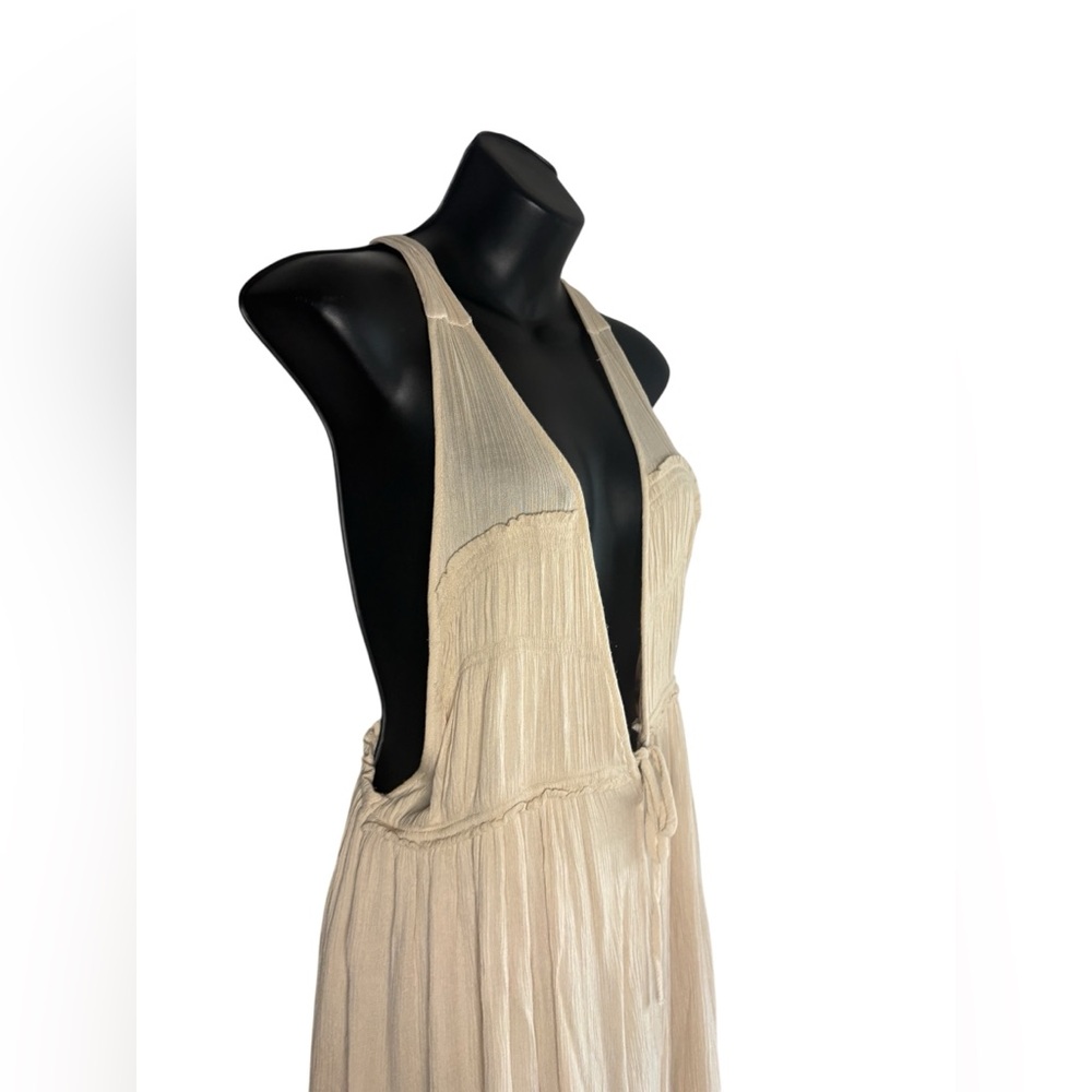 Free People Endless summer showstopper maxi dress size M Cream Textured Detail - Picture 7 of 11